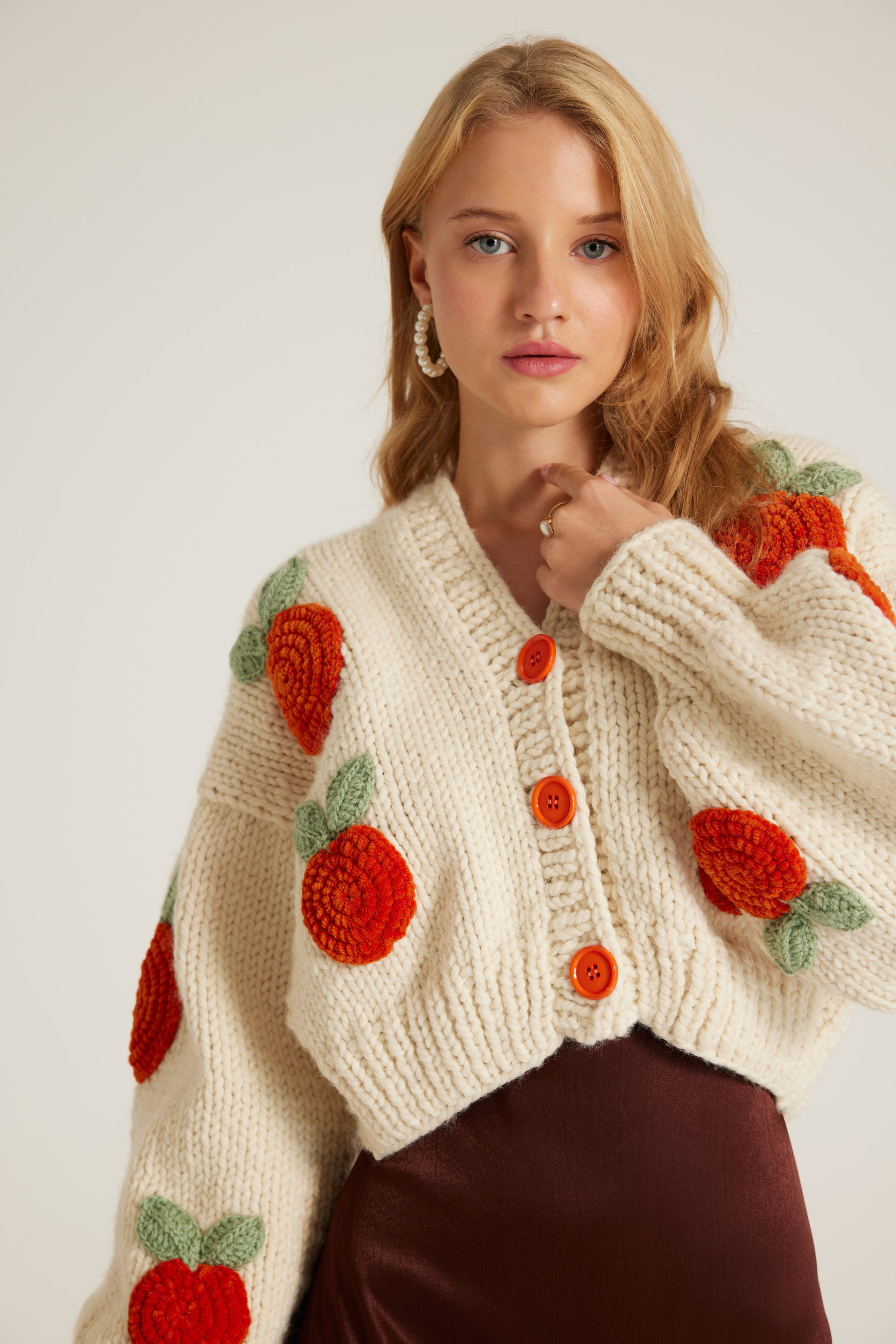 Orange Peach Cardigan