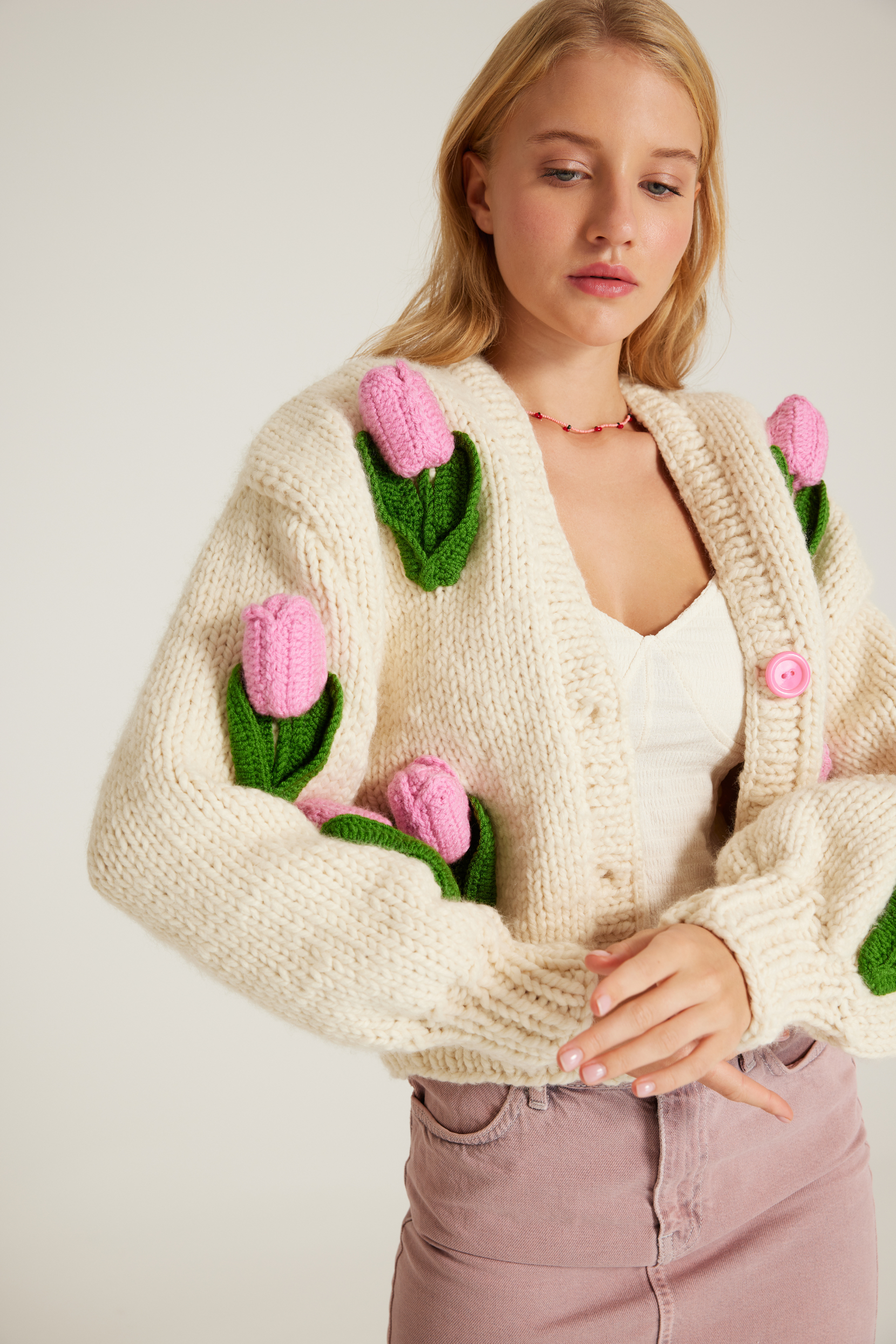 Pink Tulip Cardigan