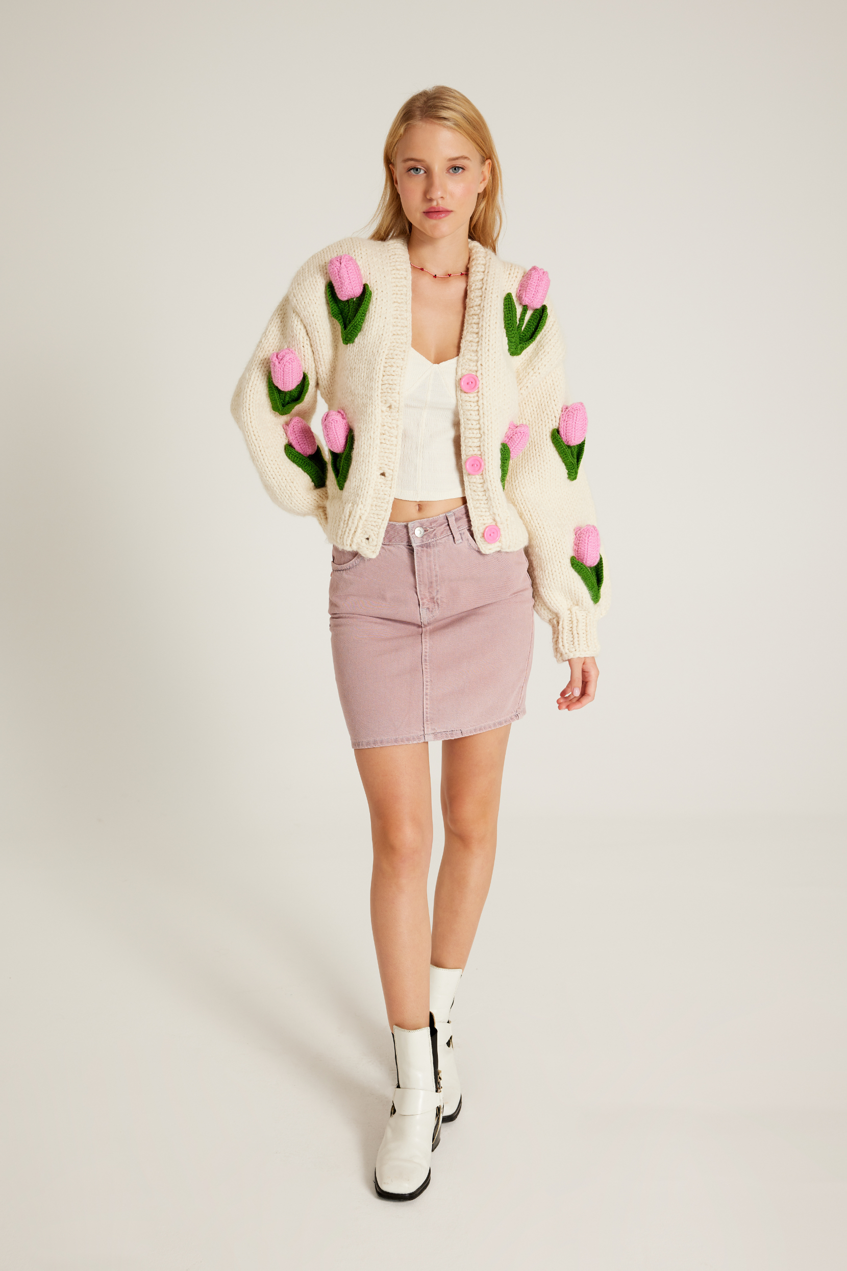 Pink Tulip Cardigan