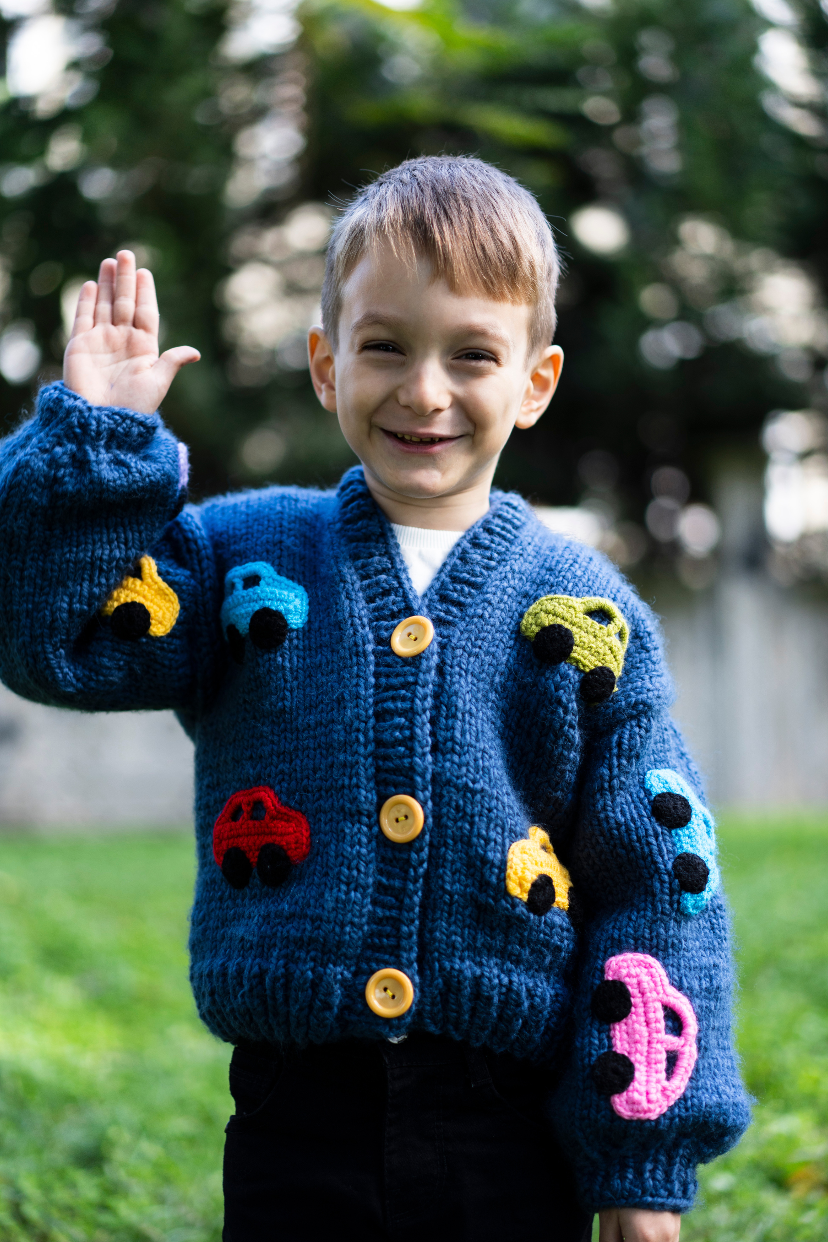 Kids Cars Cardigan