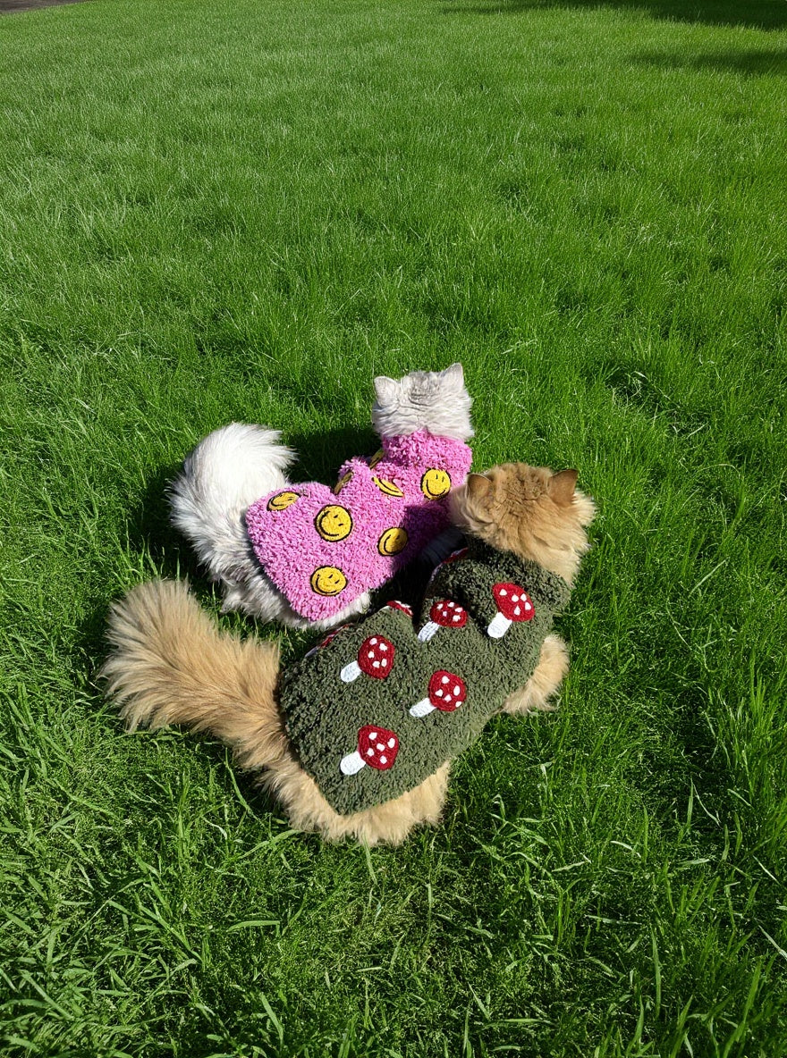 SMILEY FUZZY PET SWEATER