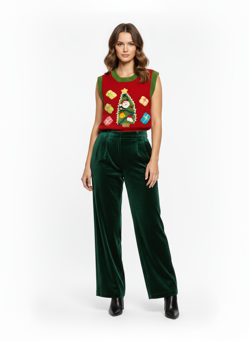 Handmade Holiday Red Vest- Limited Edition