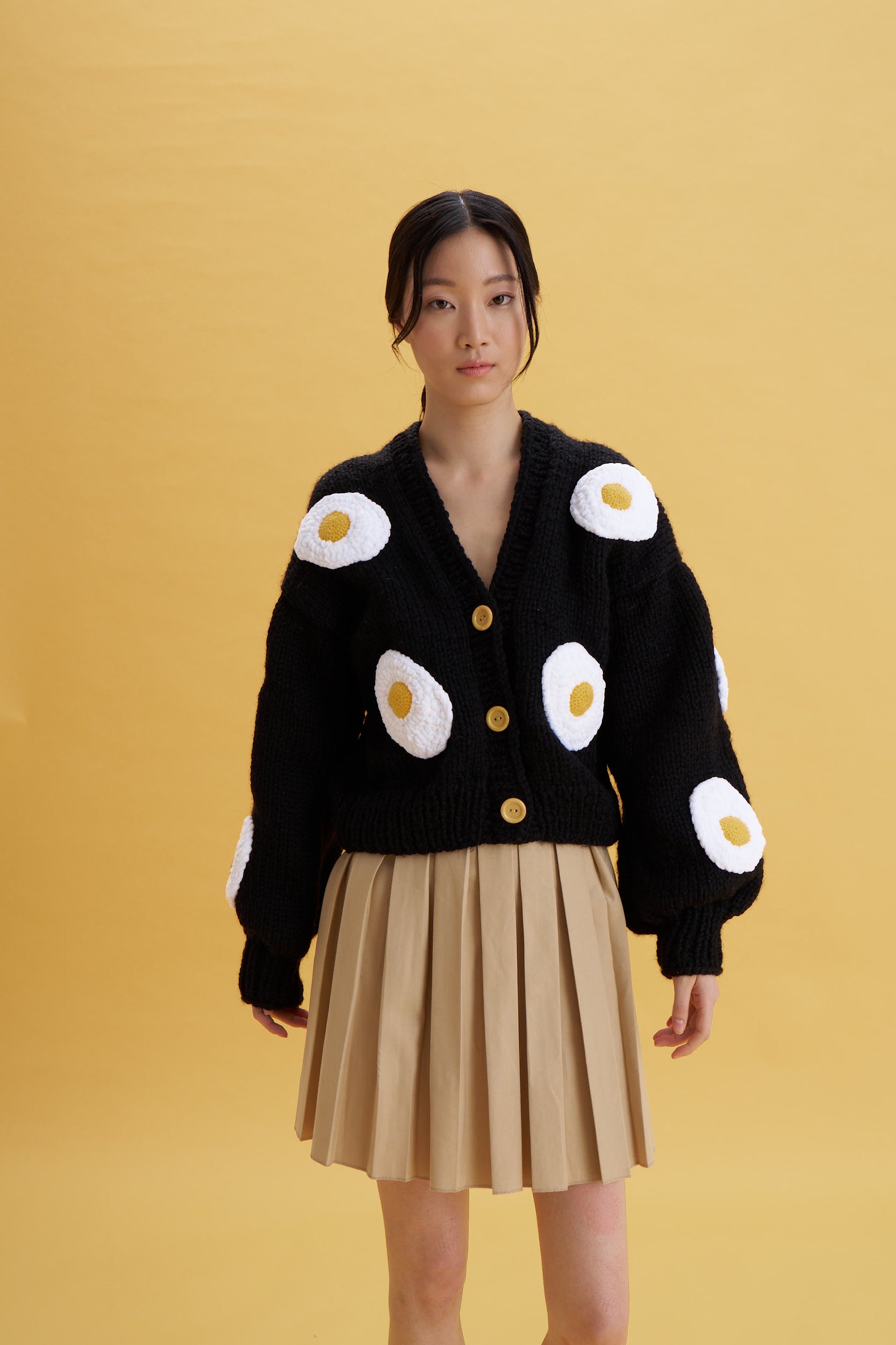 Black Egg Chunky Cardigan