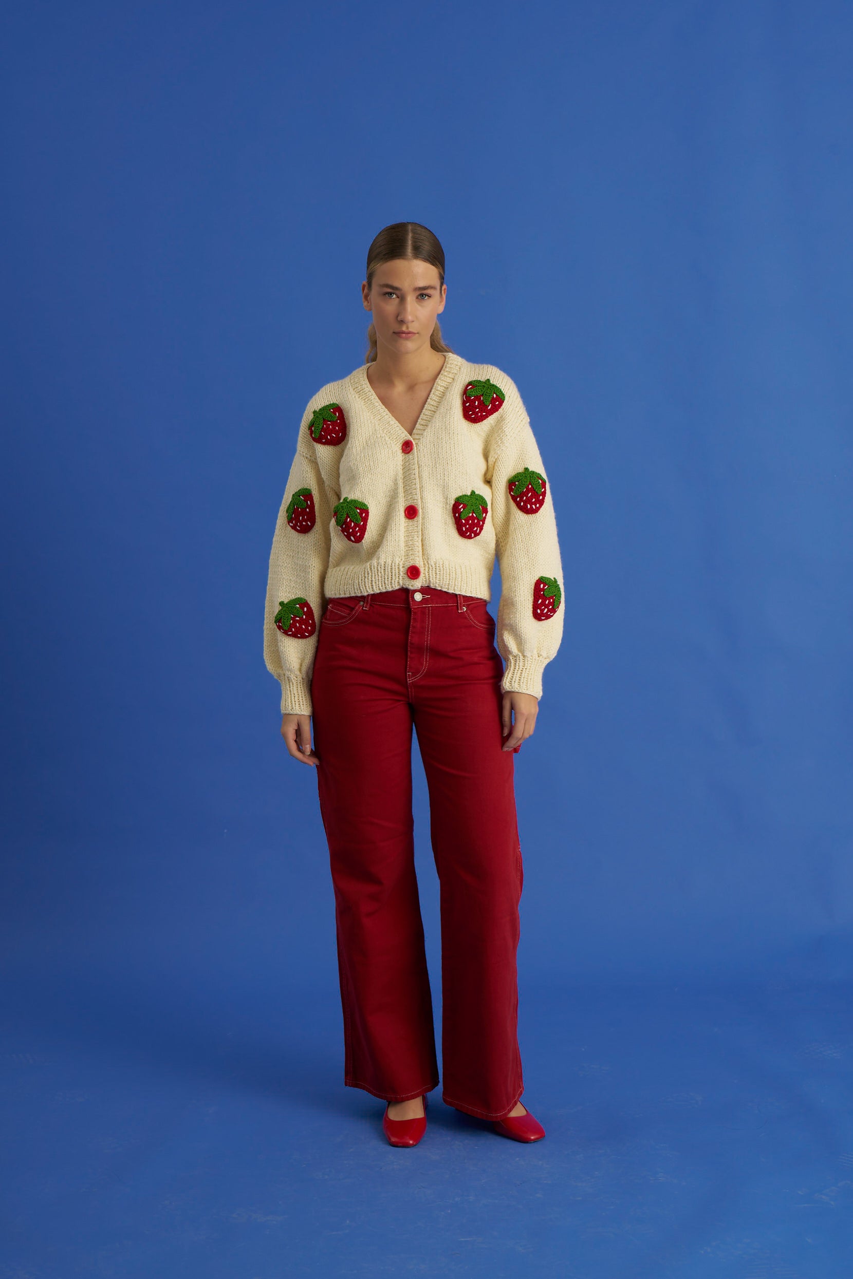 2D Strawberry Cardigan