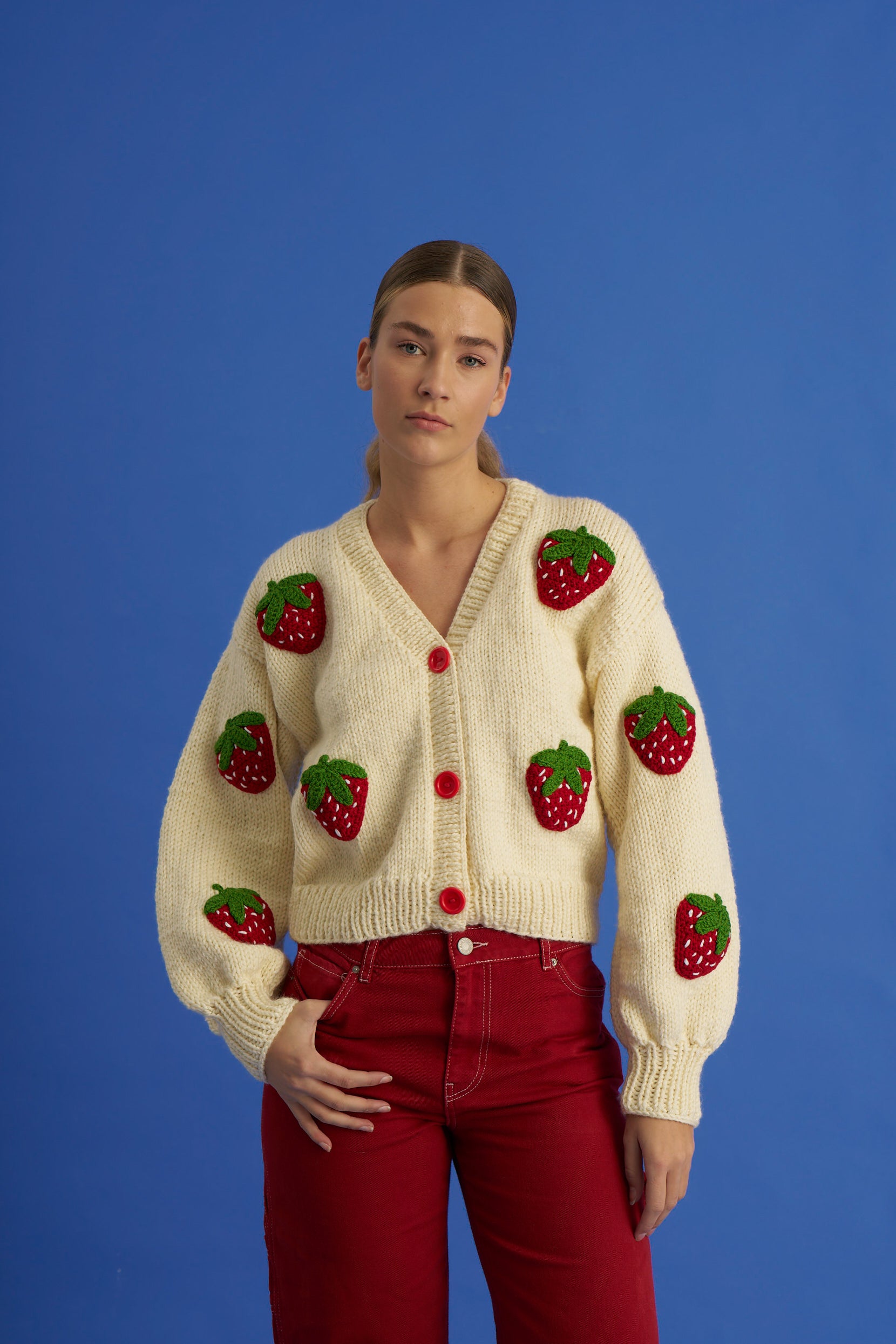 2D Strawberry Cardigan