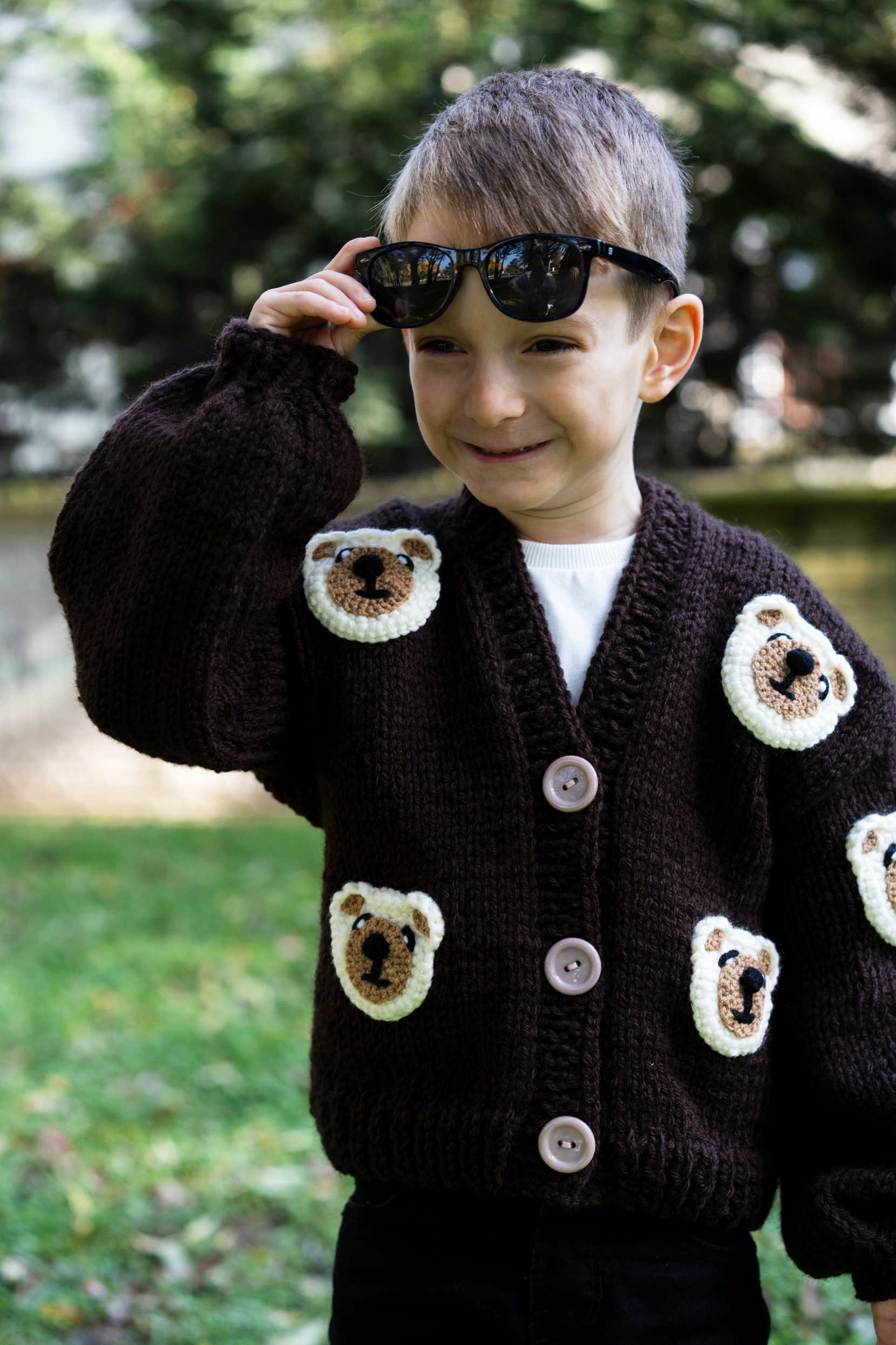 Kids Teddy Bear Cardigan