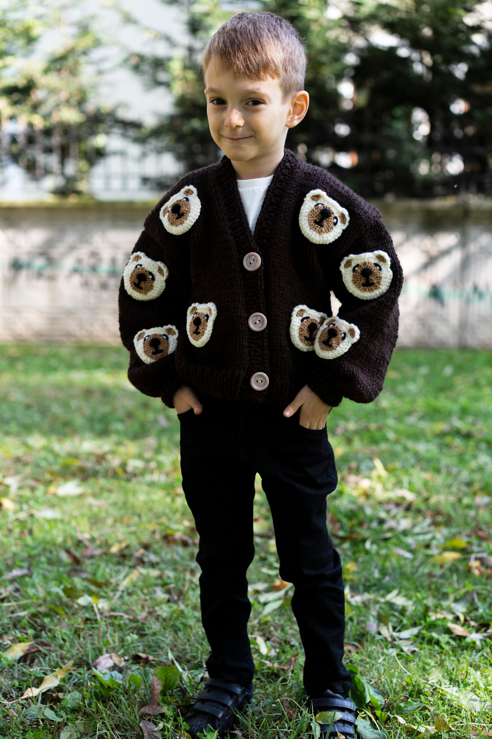 Kids Teddy Bear Cardigan