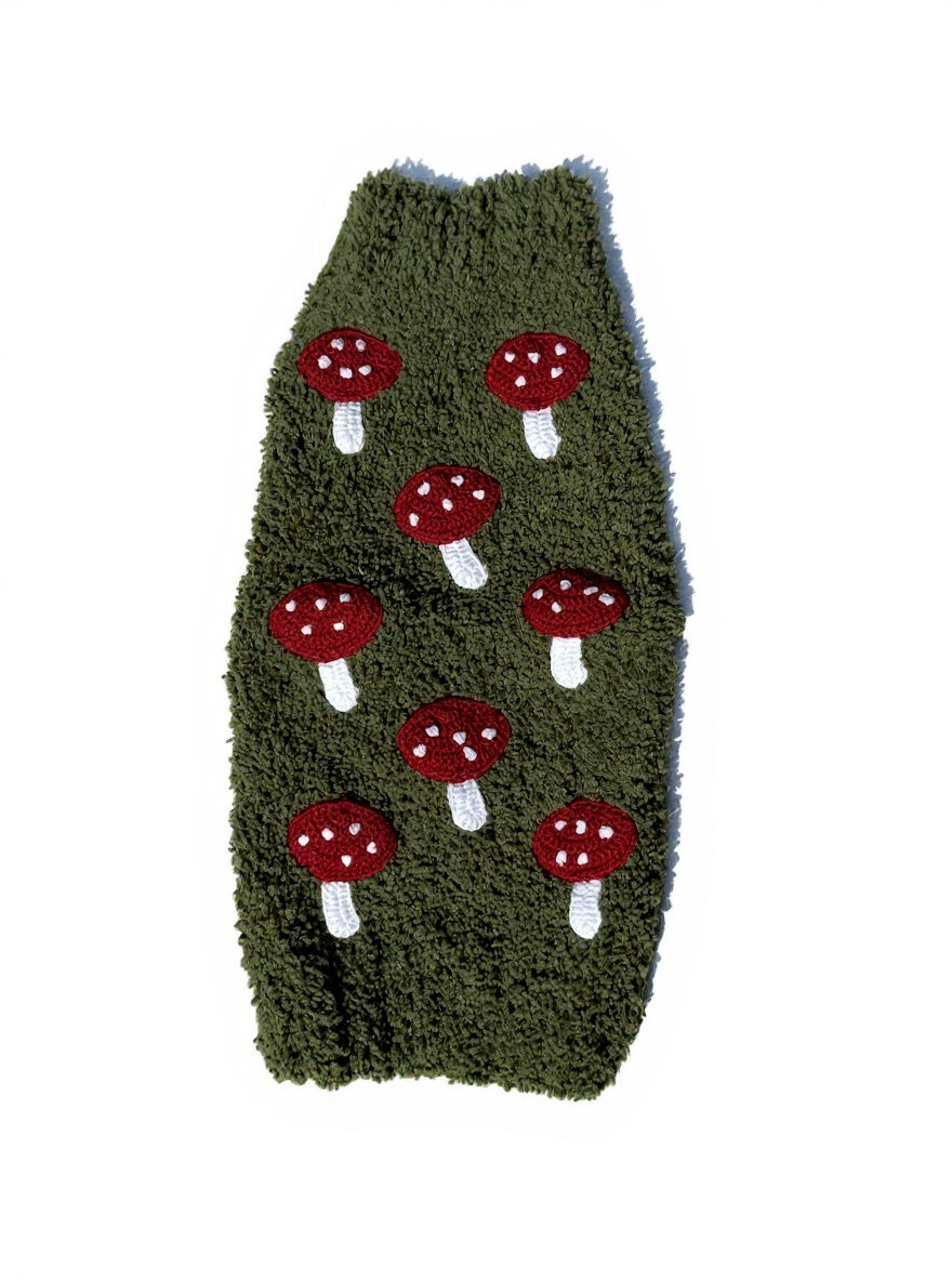 MUSHROOM FUZZY HANDMADE PET SWEATER